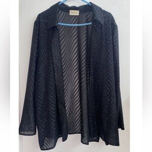 Black Sheer Glitter Blouse